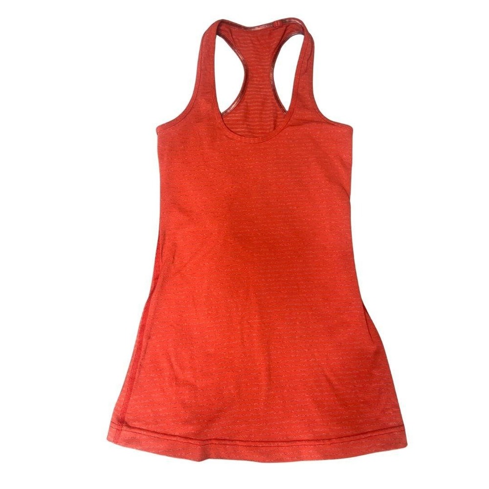 Lululemon Racerback Red Stripe‎ Tank Top Size 4
